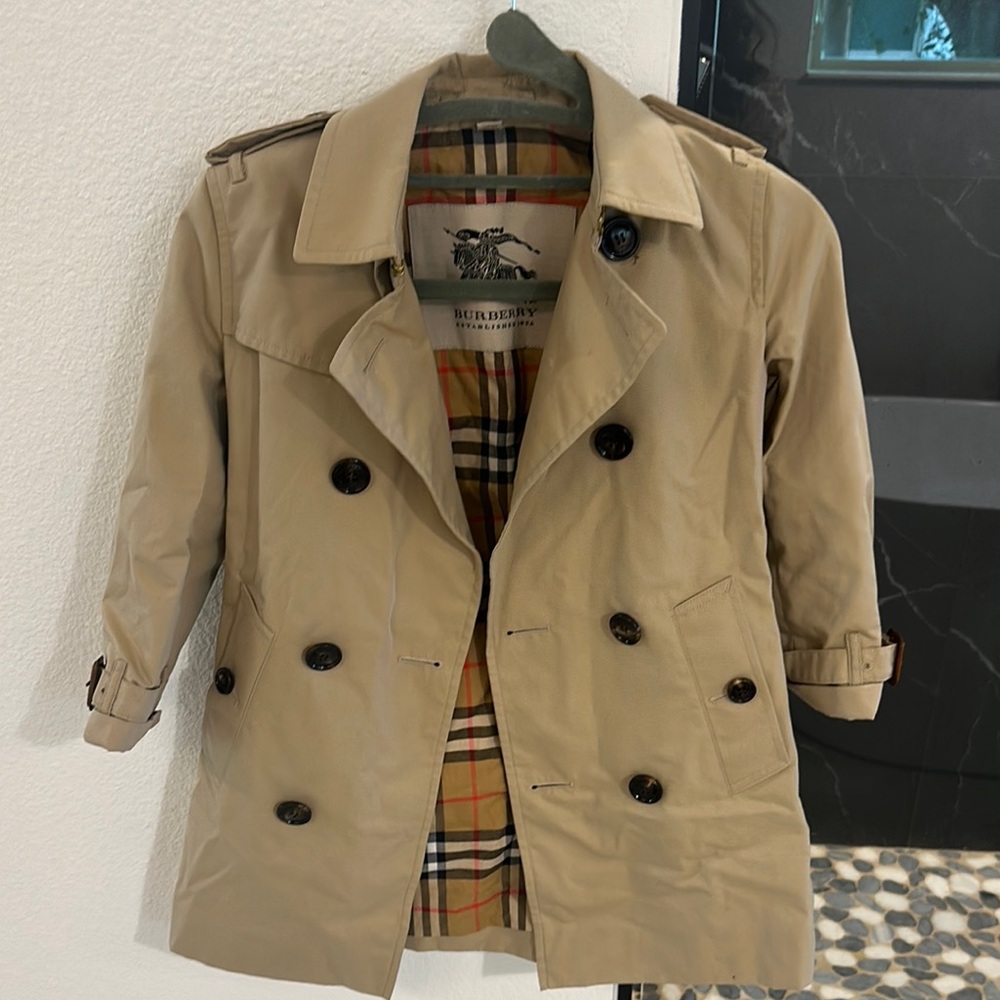 Burberry Beige Double-Breasted Coat